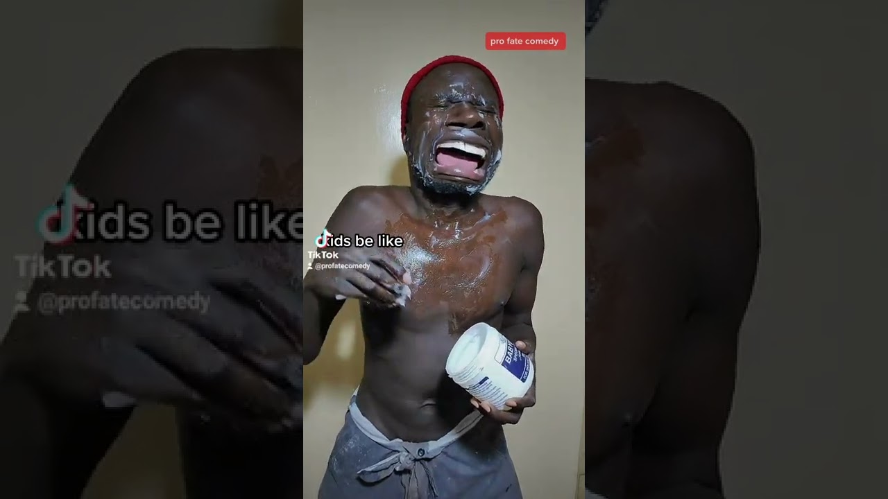 best reaction ever from kids while oiling their body #reactions #kidsshorts #profatecomedy