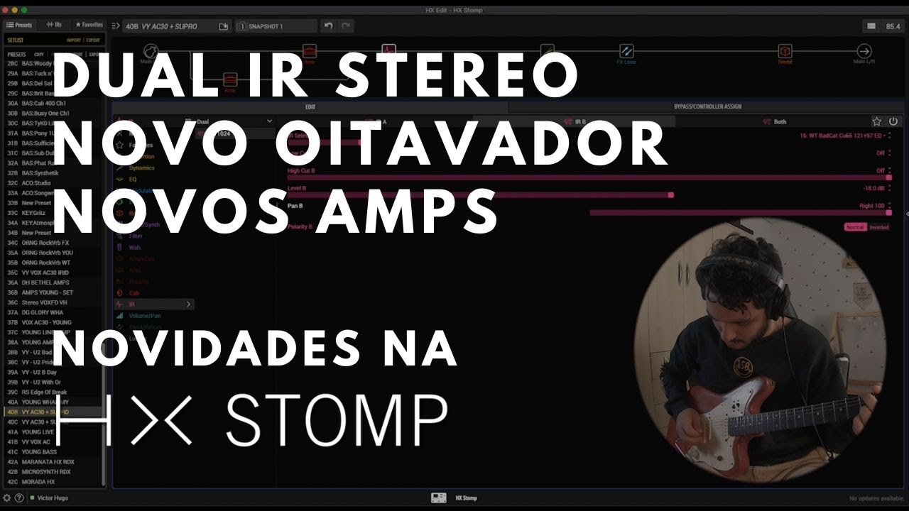 Hx Stomp Firmware 3.50 | Nova Atualização - Dual IR, Novo Pog, New Amps