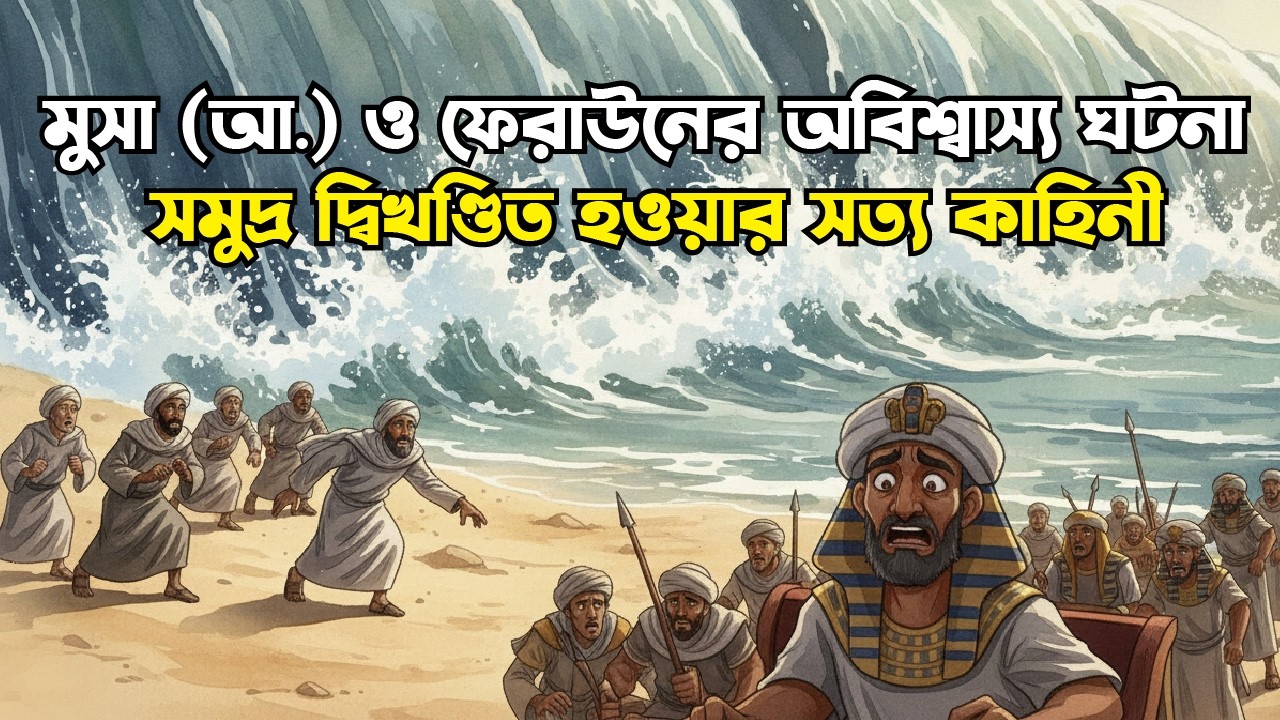 মুসা (আ.) ও ফেরাউনের অবিশ্বাস্য ঘটনা | সমুদ্র দ্বিখণ্ডিত হওয়ার সত্য কাহিনী | Islamic Story Bangla