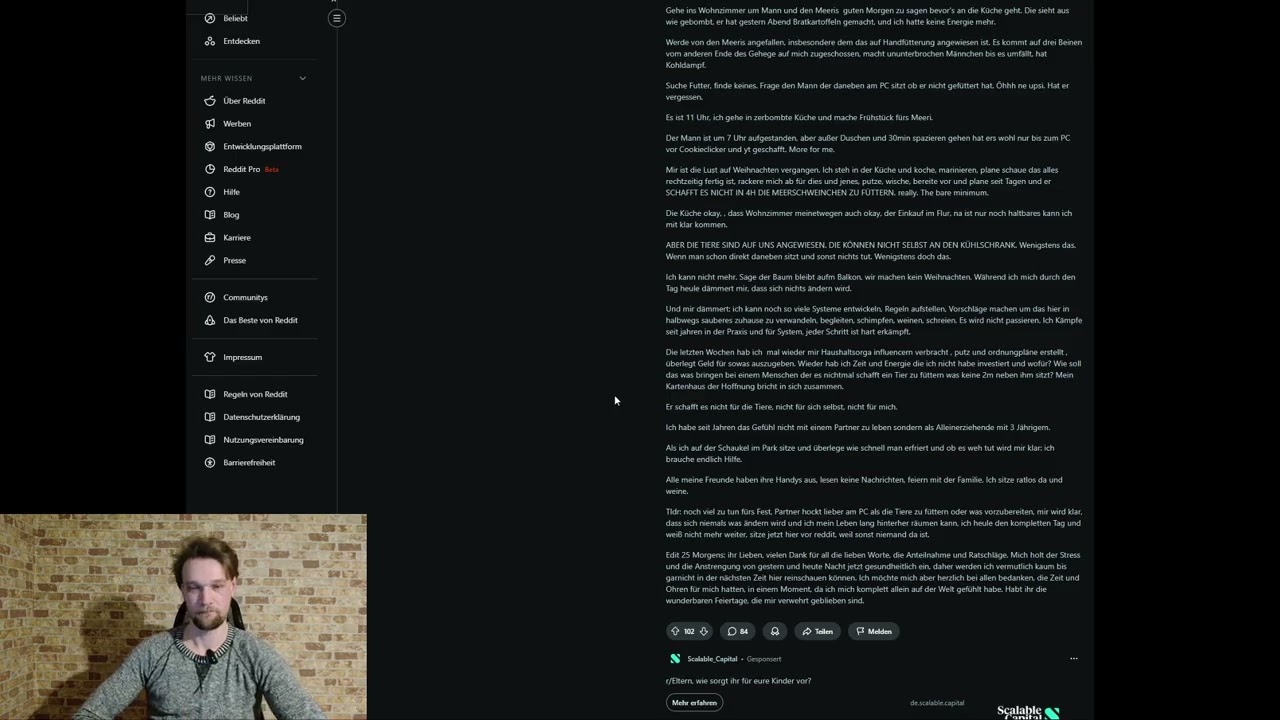 Reddit: Beziehung zerbricht, kein Trinkgeld