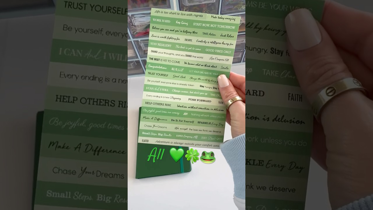 ALL 💚💚💚💚 🤩 #asmr #stationary #journal #booktube #bookish