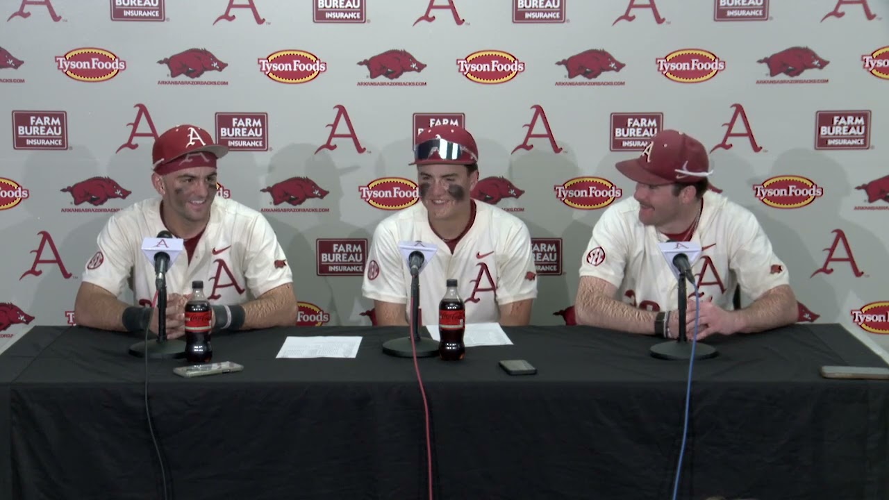 Ryder Helfrick, Carson Brumbaugh, Colin Fisher press conference: Arkansas 11, UT-Arlington 1