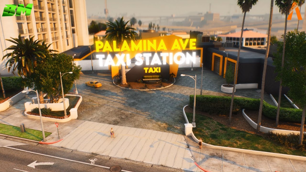 [MLO] Taxi Downtown Cab & Co -  PALAMINA AVE TAXI STATION | Exterior + Interior #fivem #gta #ragemp