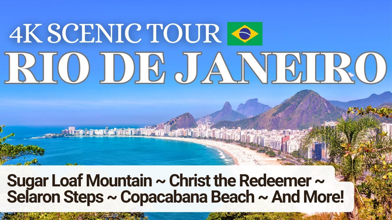 Top Sights in Rio de Janeiro, Brazil | 4K Cinematic No Talking Walking Tour