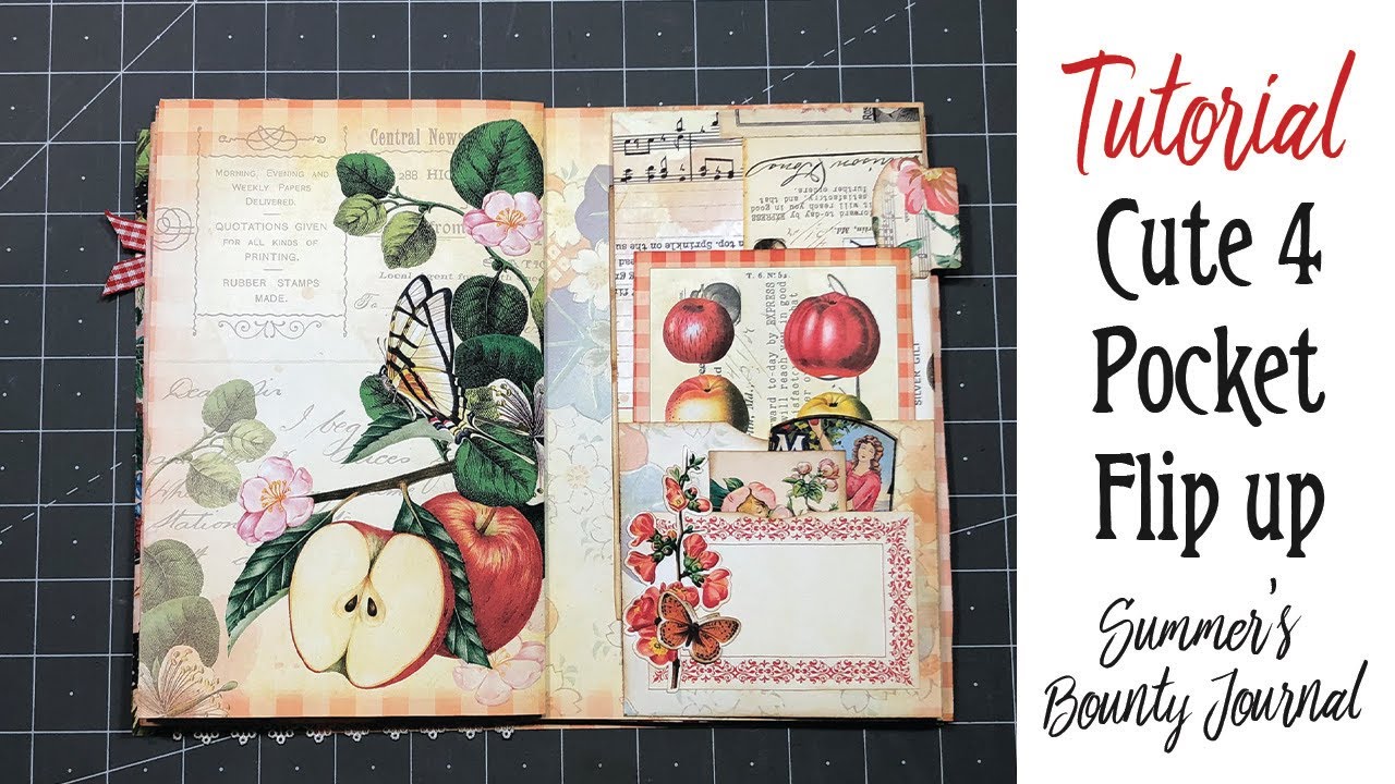 3 Pocket Flip Up Page l Tutorial l Summer's Bounty Journal