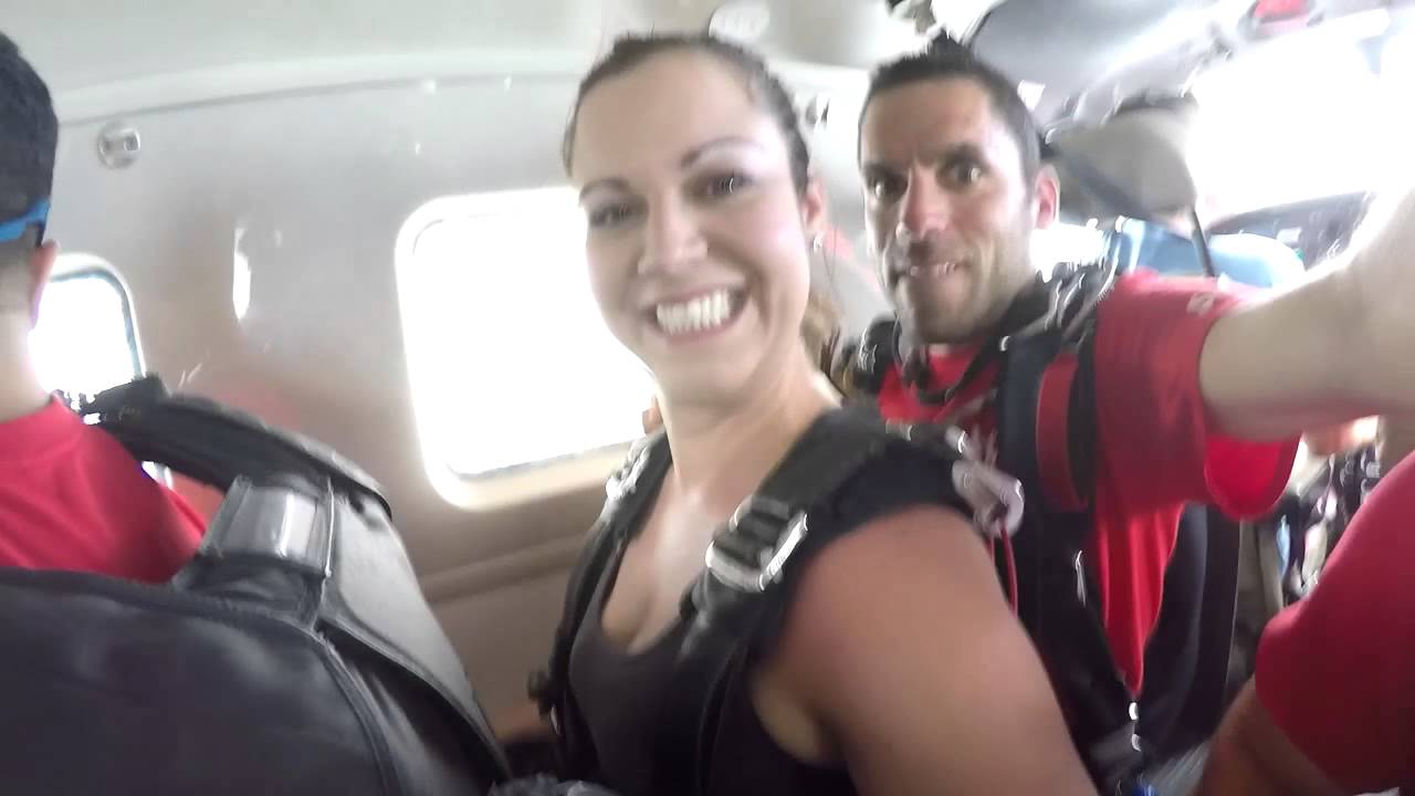 My daughter Erica's first tandem skydive at GoSkydive, Gatineau, Quebec