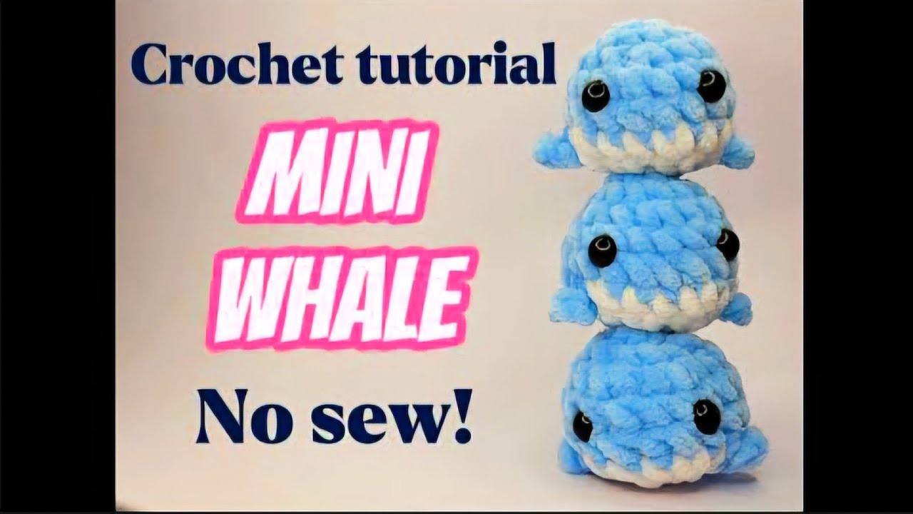 MINI WHALE | Crochet Tutorial for beginners | No sew! | Amigurumi | Wieloryb na szydełku