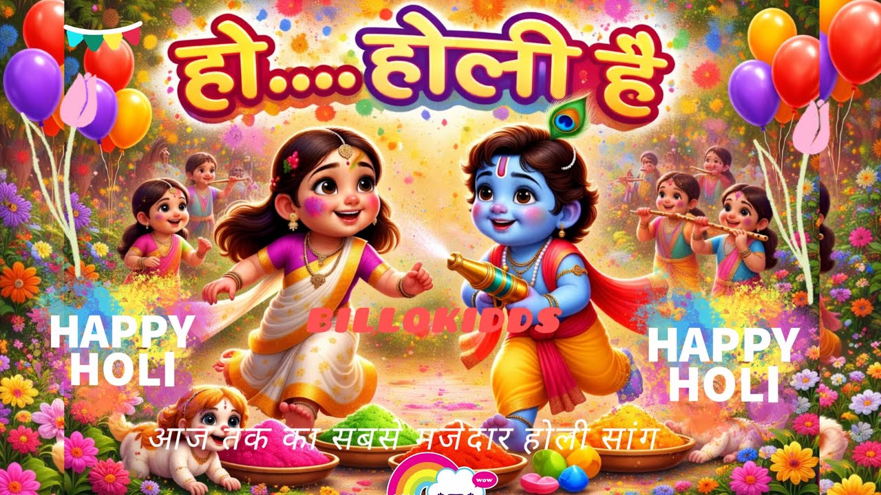 ​Bura na mano, Holi hai! 😂 Happy Holi! 🌈 #billokidds #holisong 