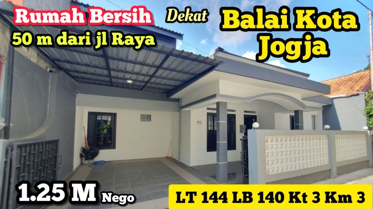 Rumah Bersih 50 m dri jl Raya dkt Balai Kota Jogja jl Kusumanegara Umbulharjo Kota Jogja