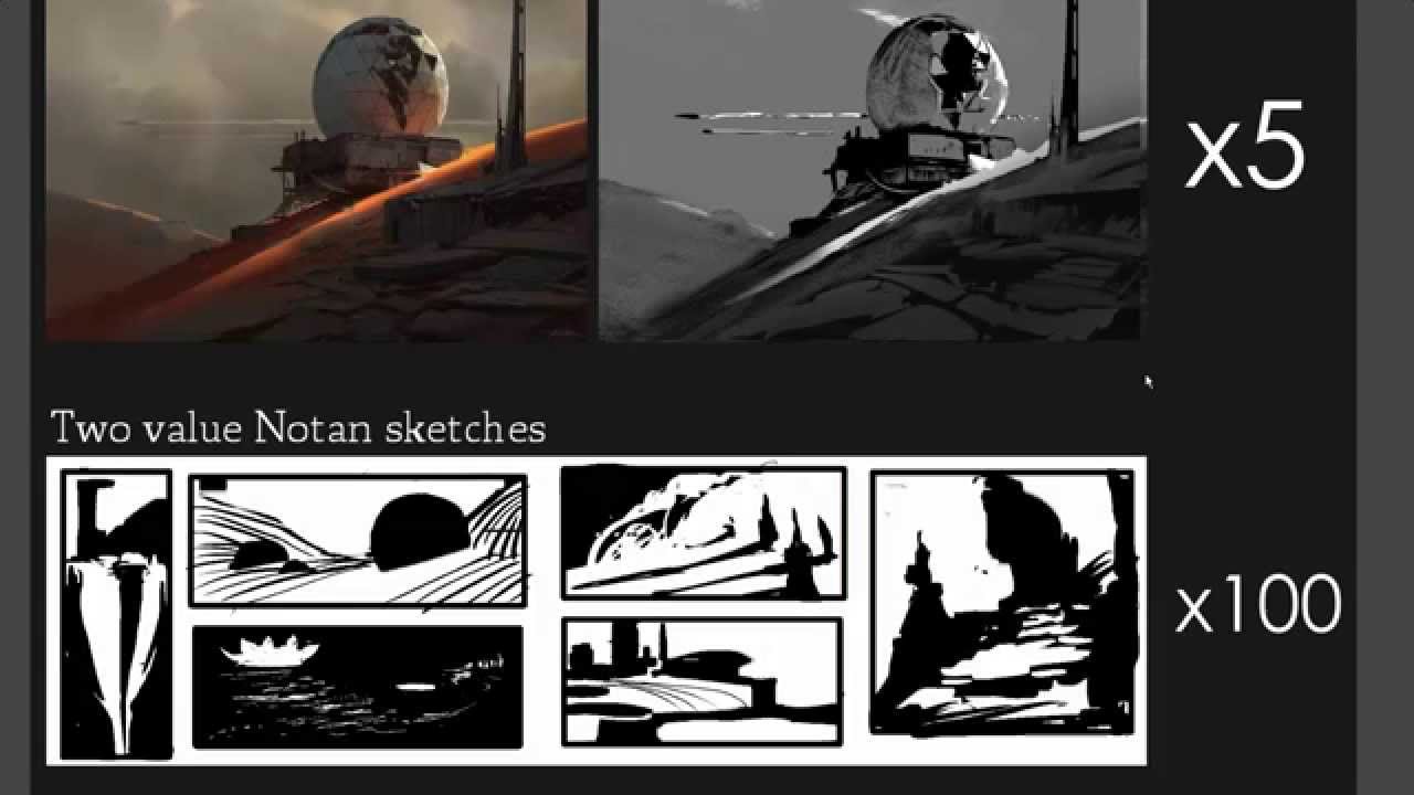 Environment Design Week01 Demo: Notan and Composition Design