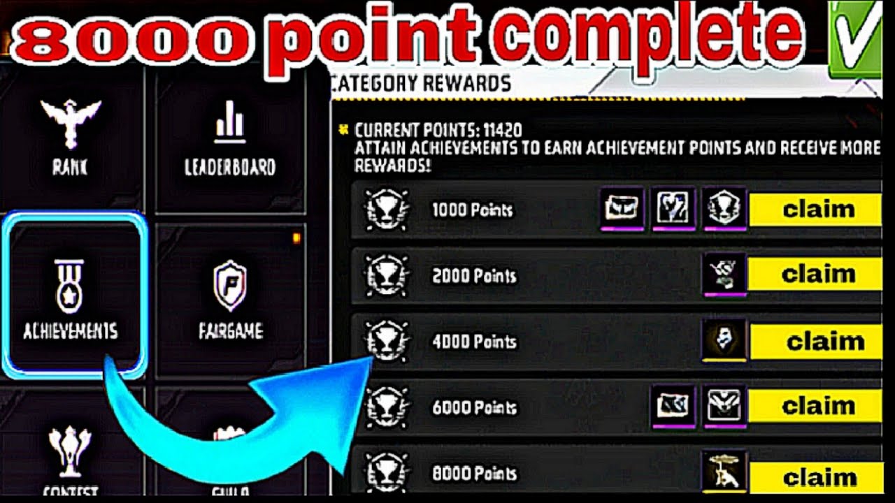 Free fire me 8000 Point complete kese kare ✅ 💯 #freefire