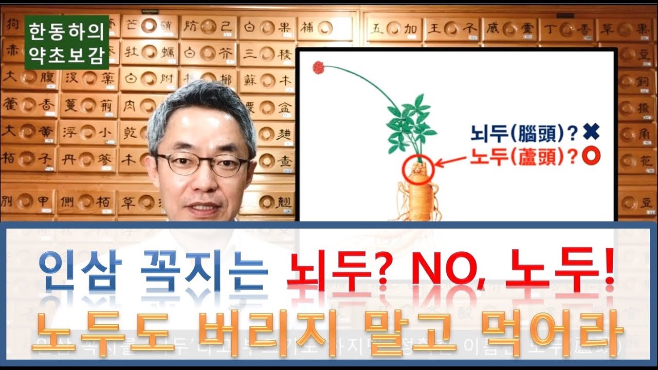 인삼의 꼭지, 노두(蘆頭)에 독성? 버리지 말고 먹어라 - 한동하의 약초보감
