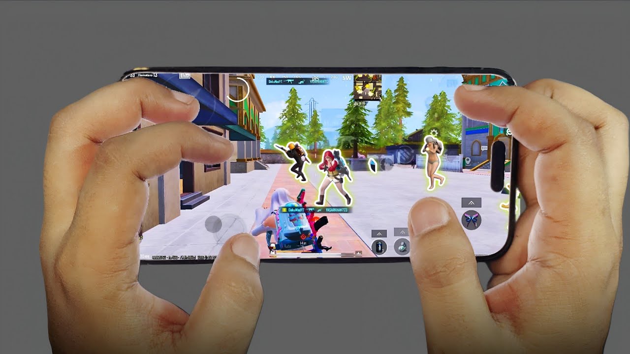(HANDCAM)iPhone 14 pro max Sensitivity & Control 🔥 | 120FPS + Full Hd Gameplay | 5 Finger Claw