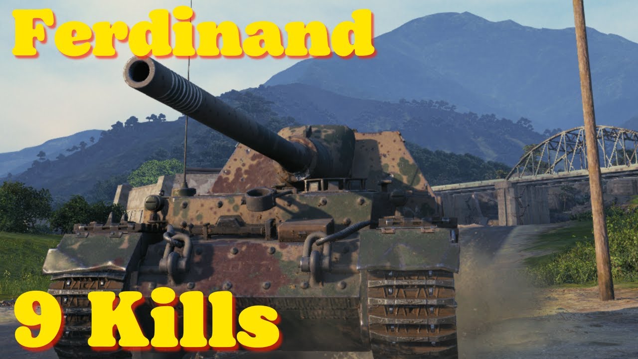World of tanks Ferdinand - 6,6 K Damage 9 Kills, wot replays