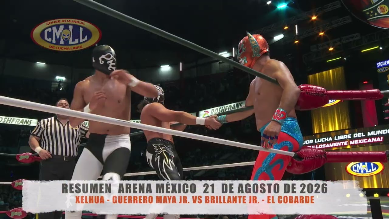 CMLL - XELHUA - GUERRERO MAYA JR. VS BRILLANTE JR. - EL COBARDE / ARENA M&Eacute;XICO