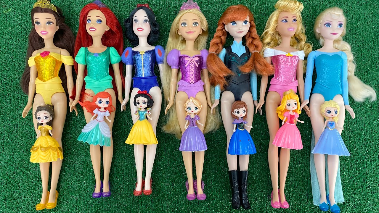 Disney Princess Doll Makeover ~ DIY Miniature Ideas for Barbie - Wig, Dress, Faceup, andMore! DIY