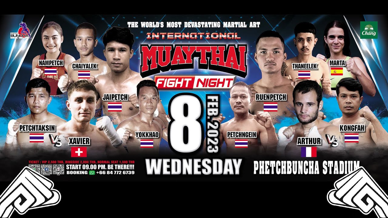 Muay Thai Fight (livestream) Phetschbuncha Koh Samui - Thailand Arhur VS Kongfah