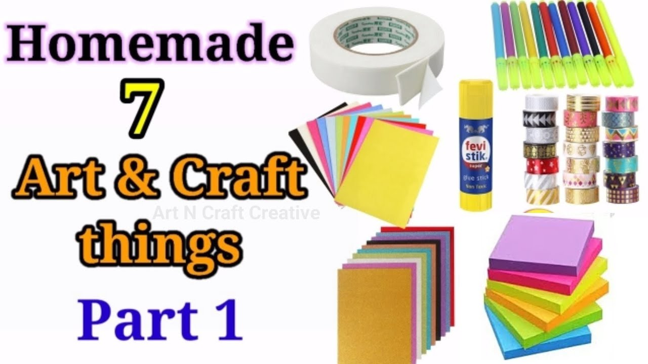7 Home made craft materials items/How to make Craft Materials in home for School/7 Ghar pe Crafts🤩