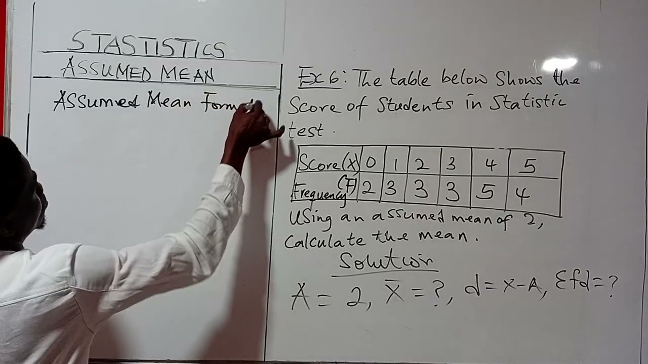 Example 7: Statistics ( Assumed Mean)