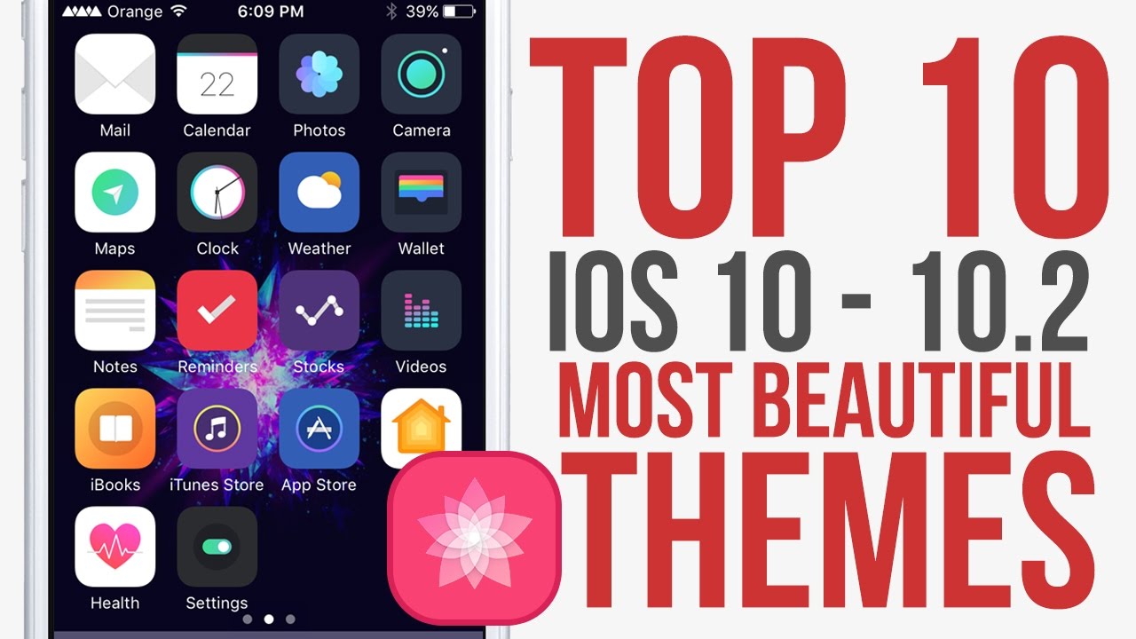 Top 10 Best Cydia Jailbreak Themes IOS 10 - 10.1.1 / 10.2