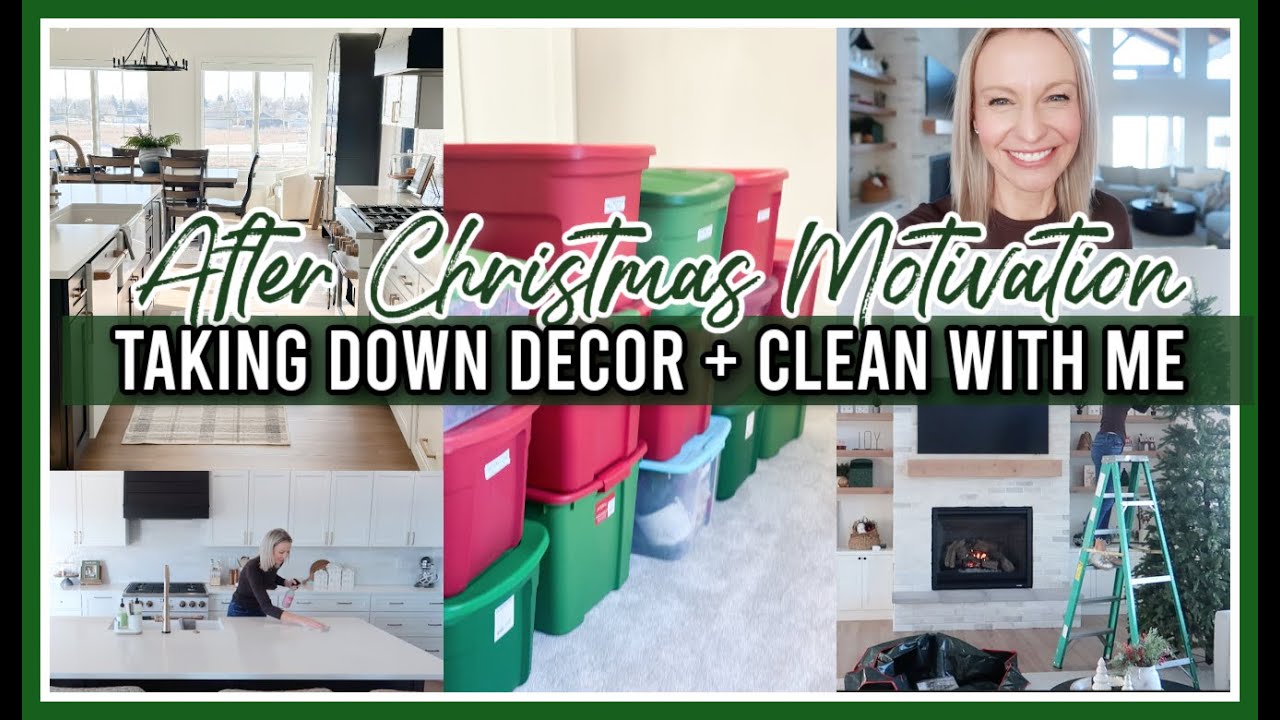 AFTER CHRISTMAS MOTIVATION! | TAKING DOWN CHRISTMAS DECOR + CLEAN WITH ME JANUARY 2024