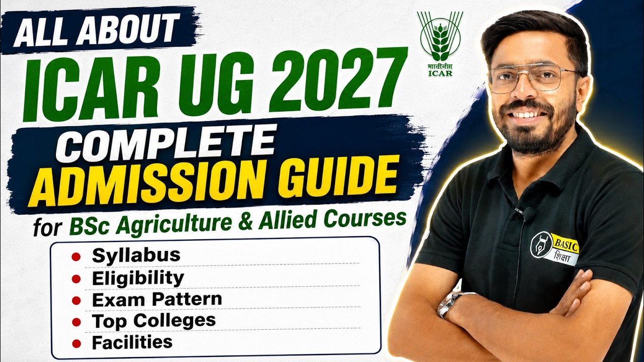 All About ICAR UG 2027 Admission | BSc Agriculture through ICAR 2027| Syllabus, Eligibility, Pattern