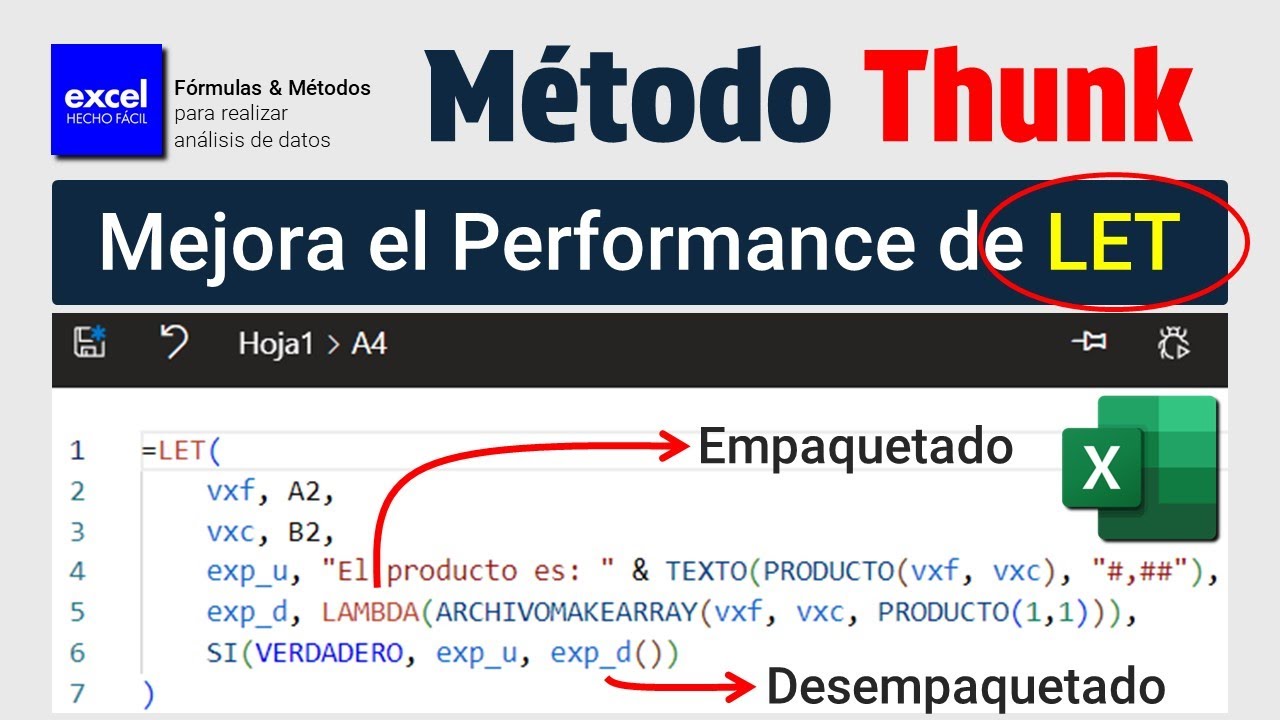 El Método Thunk que mejorará a la Función LET de Excel