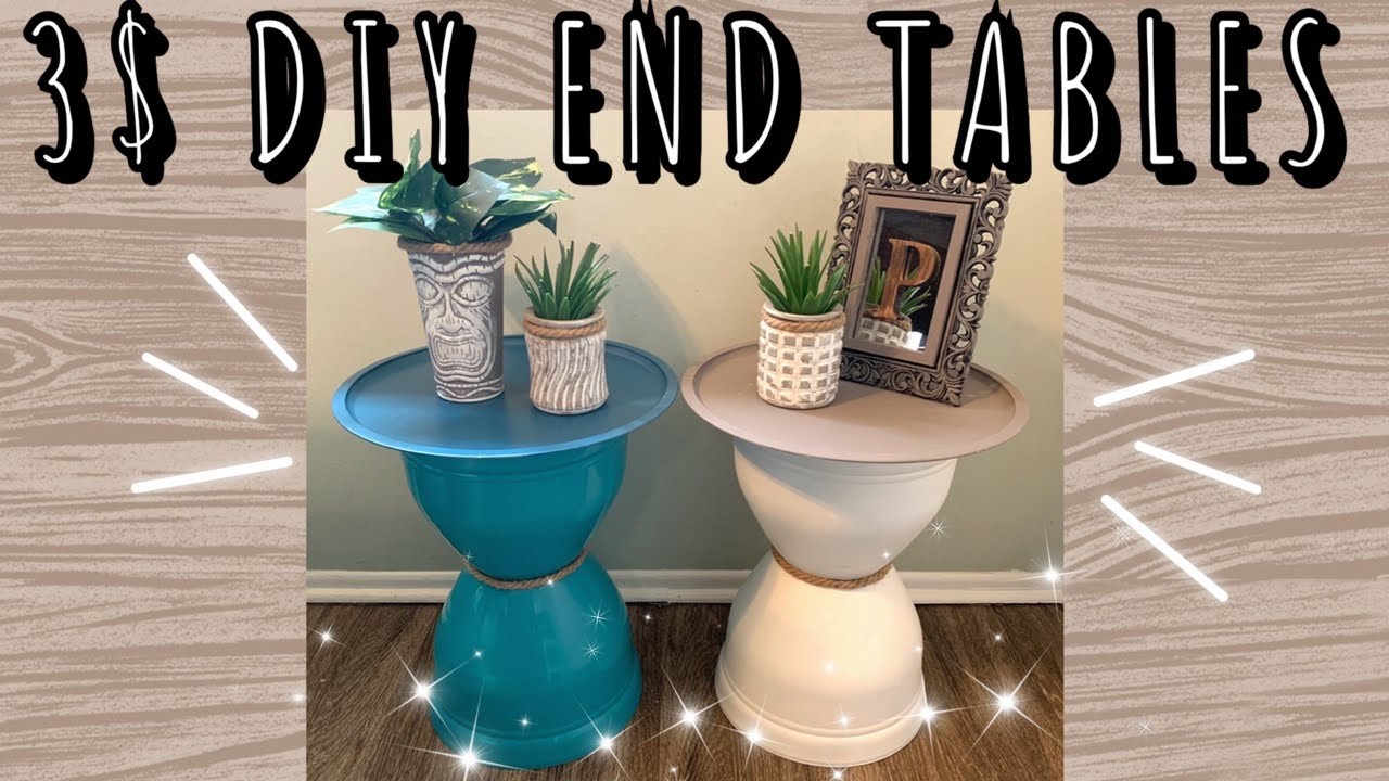 FARMHOUSE DIY DECOR END TABLES | DOLLAR TREE DIY | DOLLAR TREE DIYS | HIGH END LOOKING DECOR IDEAS