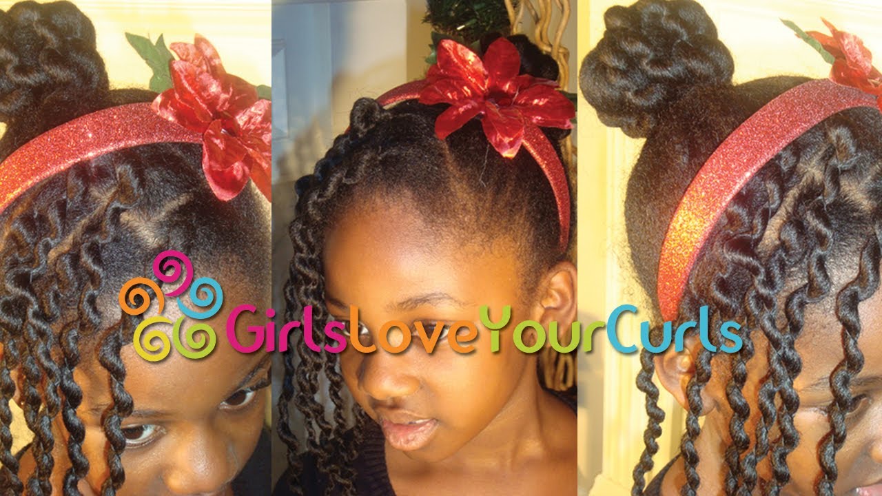♥ 26 ♥ African Threading: Twisted Bun with Box Braid Fringe.