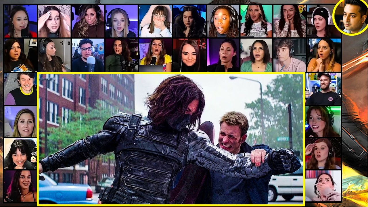 🔥35 People React 🔥 to Steve vs Bucky Bridge Fight! | Captain America Winter Soldier Reaction Mashup.