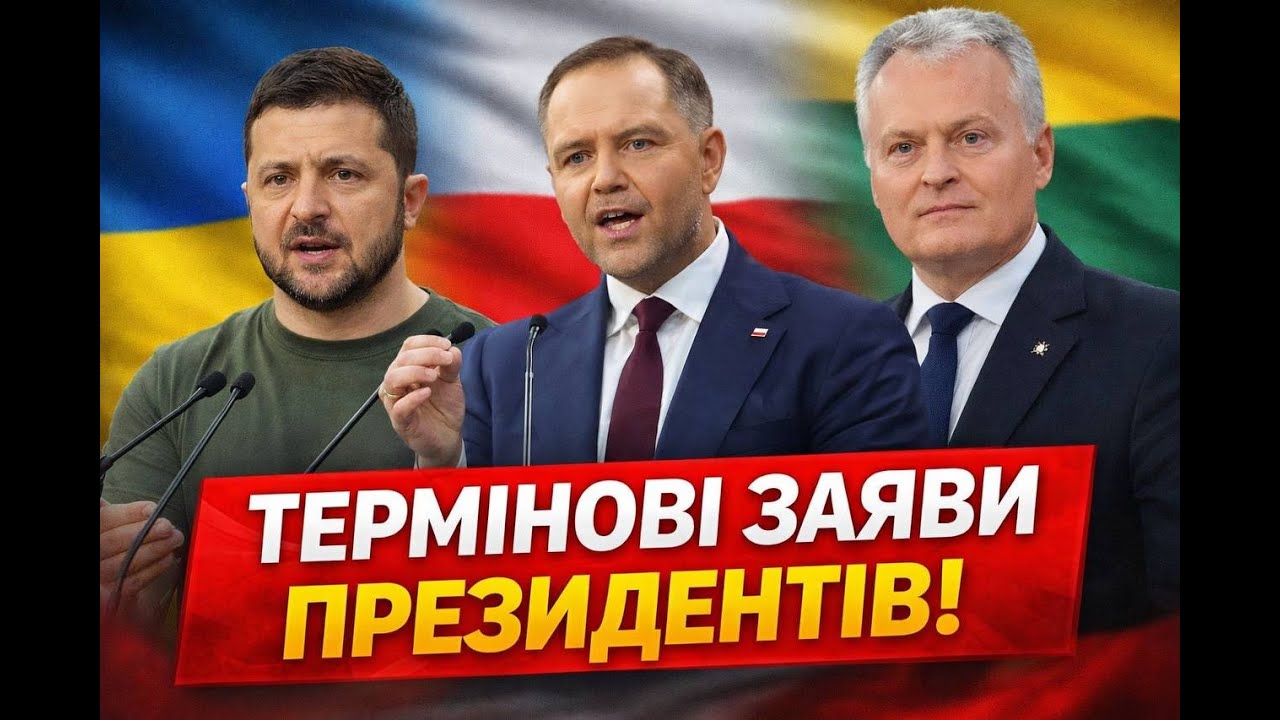 ⚡ЗАРАЗ! НАЖИВО!⚡ЛЮБЛІНСЬКИЙ ТРИКУТНИК: президенти Литви, України та Польщі вийшли до ЗМІ