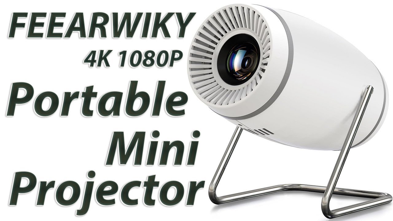 FEEARWIKY Portable Mini Projector | Supports 4K 1080P Resolution For Clear And Detailed Images