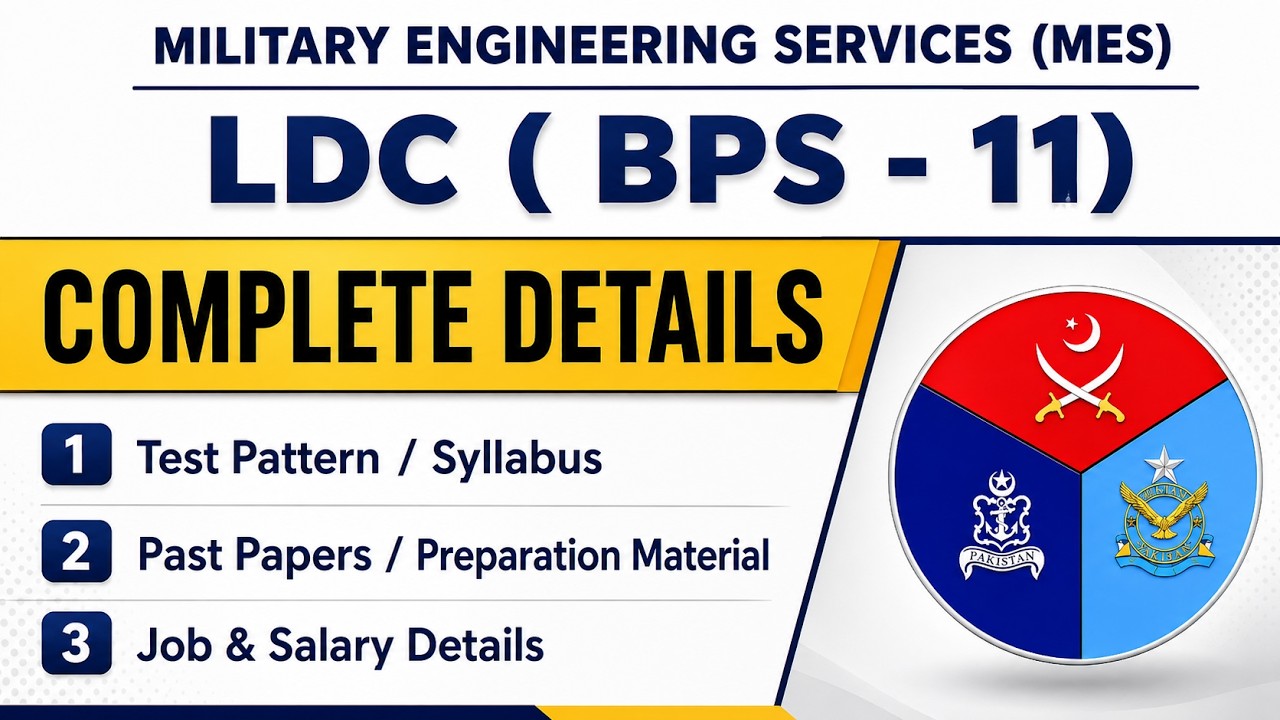 MES LDC Test Preparation | MES LDC Past Papers | MES LDC Salary