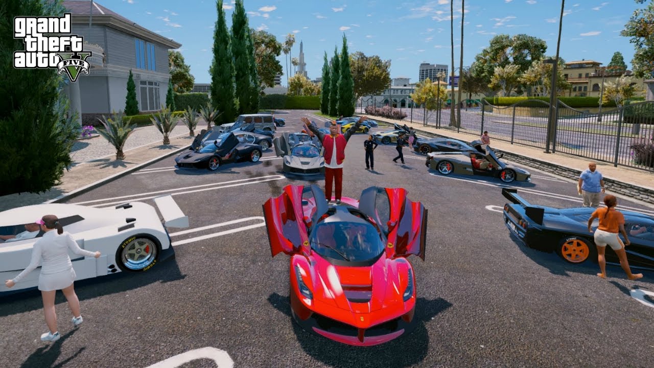 GTA 5 REAL LIFE MOD#106-SUPERCARS MEET