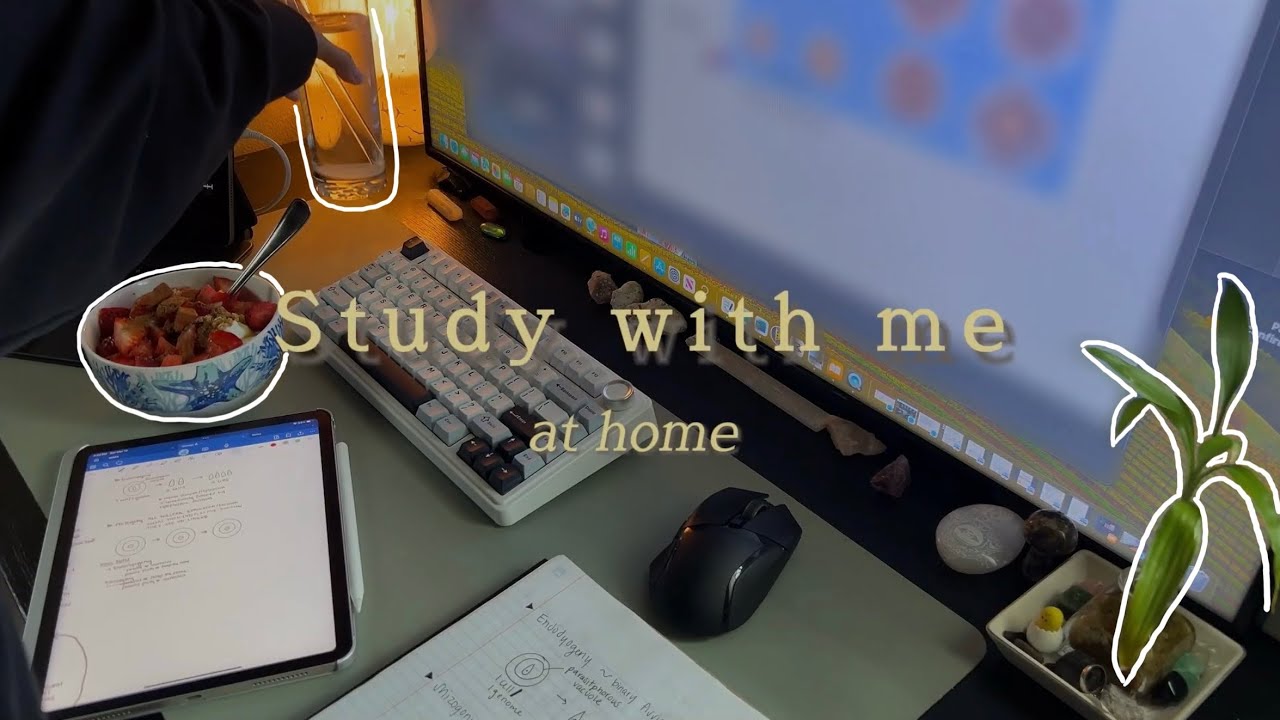 50 MINUTES STUDY WITH ME | background noises + lofi music