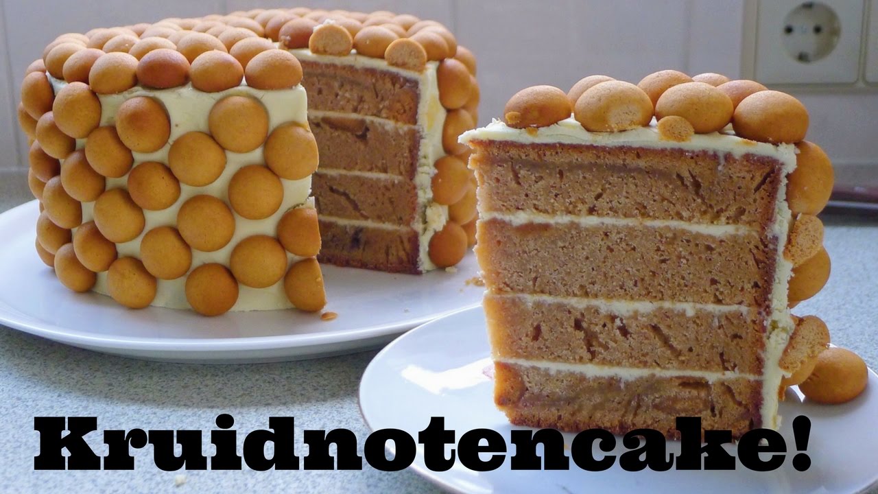 Recept voor een Kruidnoten Taart! (Pepernoten Taart, Sinterklaas recept) - Bakken met Bastaart