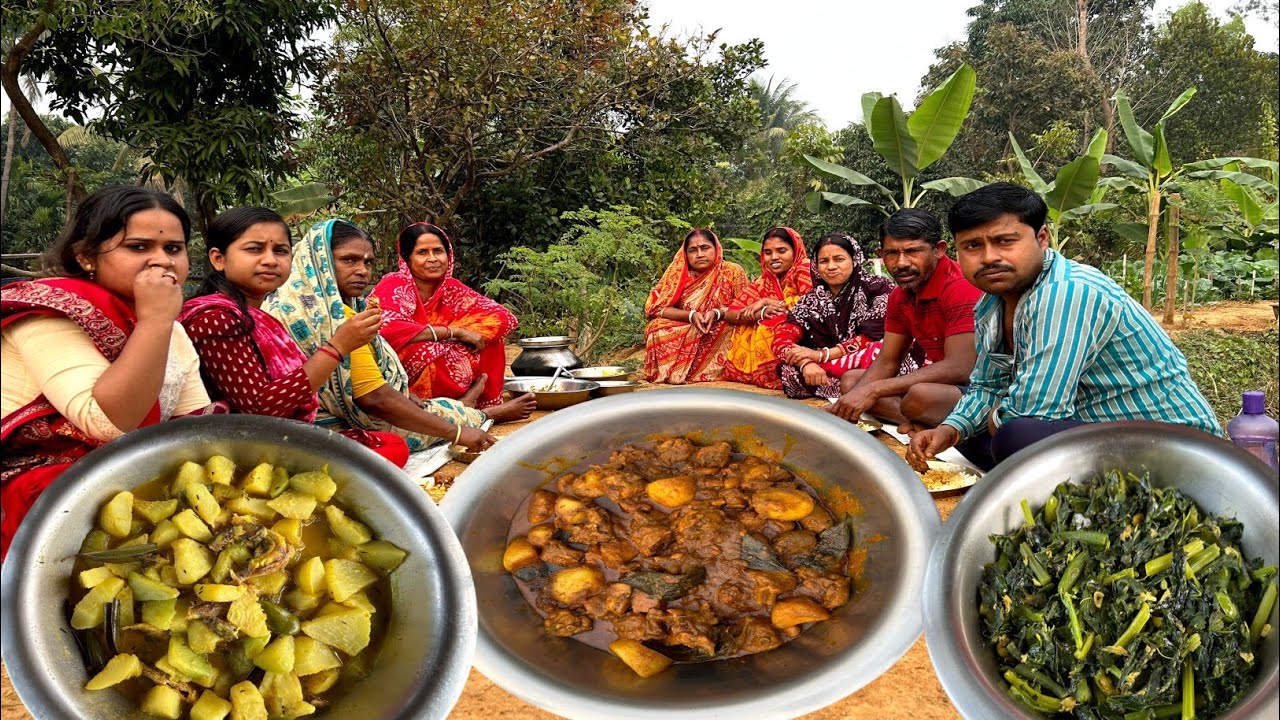 ভাইয়ের বাড়িতে সবাই মিলে পিকনিক করলাম সঙ্গে ছিল চিকেন কষা আর ওলকপি মাছ দিয়ে তরকারি।।