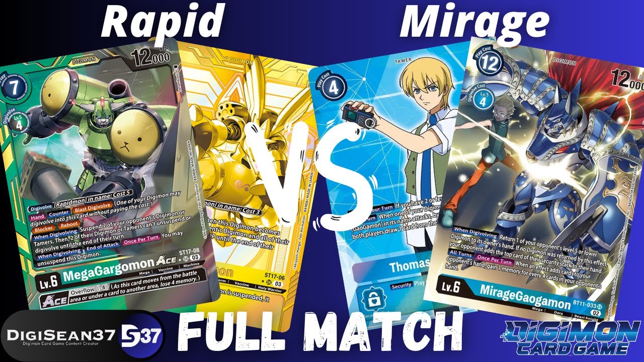 Rapidmon Alliance VS MirageGaogamon | Digimon Card Game | BT15 Exceed Apocalypse