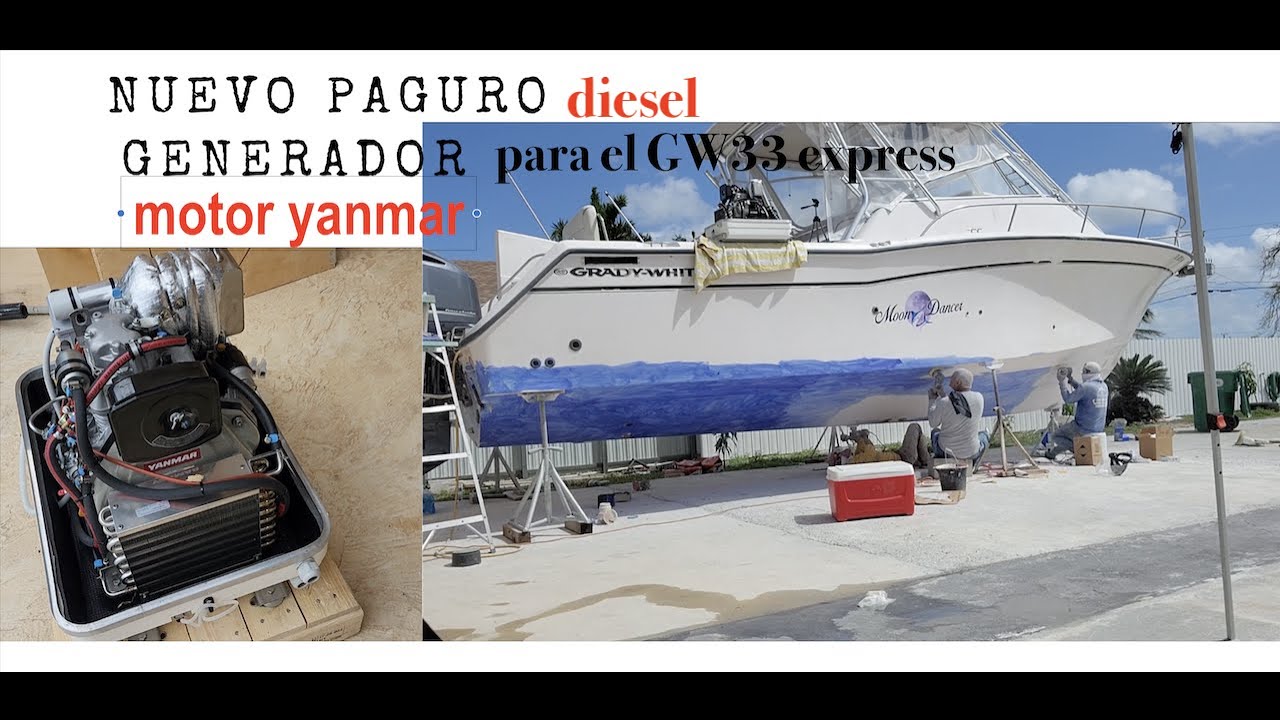 Grady white 33 con su nuevo generador de diesel EP-237