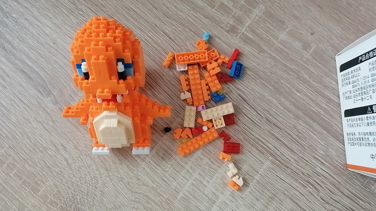 Glumanda aus Klemmbausteinen - Pokemon aus Mikro Bricks - Review -