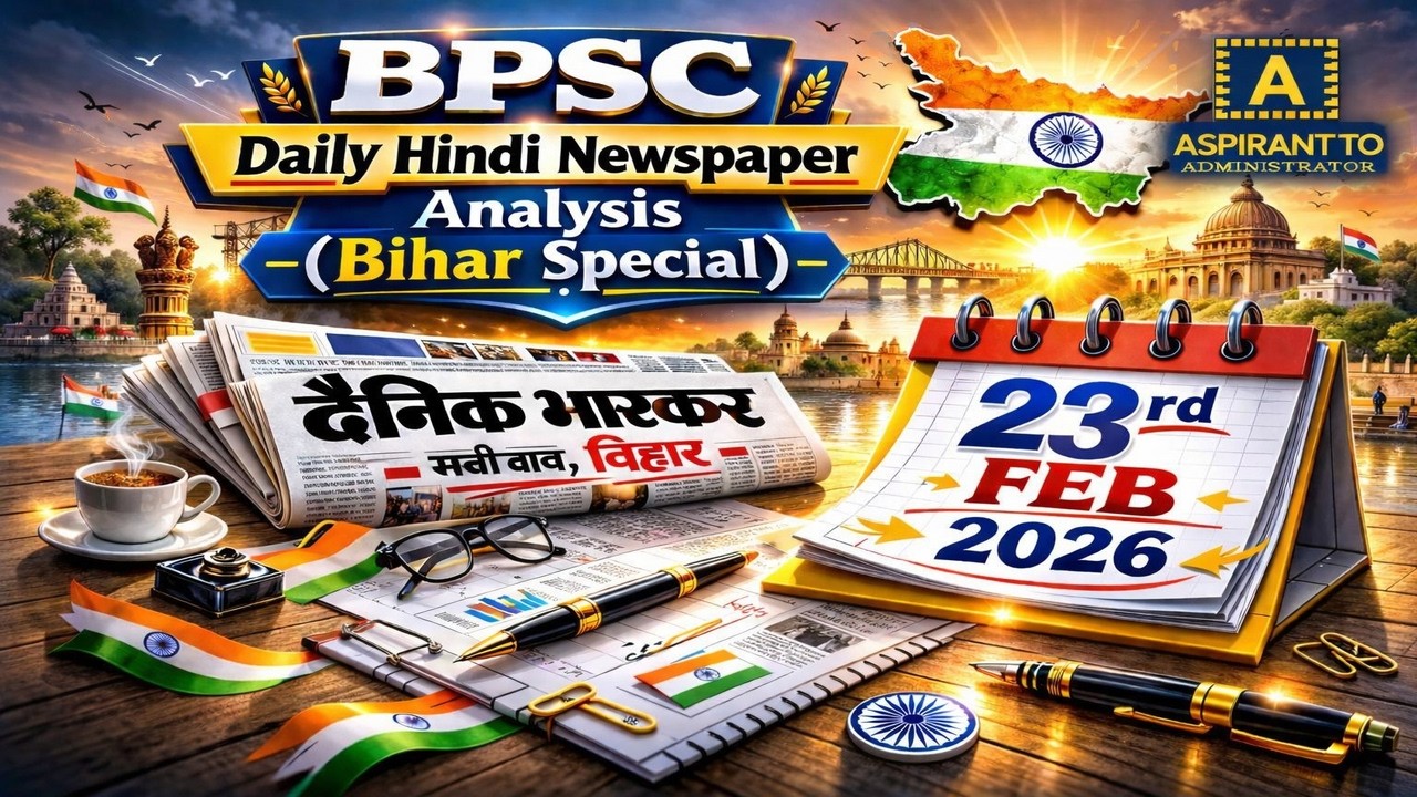 Daily Newspaper analysis for BPSC | 23rd February | Hindi newspaper | Bihar special | Dainik Bhaskar