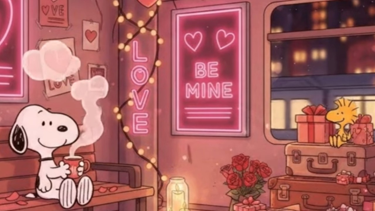 Dawn Cuddles with Snoopy 🧸 Soft Jazz for Love & Relaxation 🌹 Cozy Romantic Vibes.