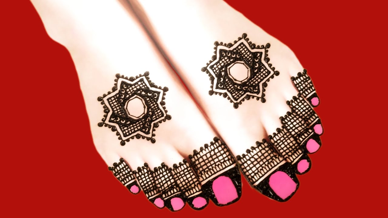 Easy mehndi designs for legs step by step / Pair mehandi design simple