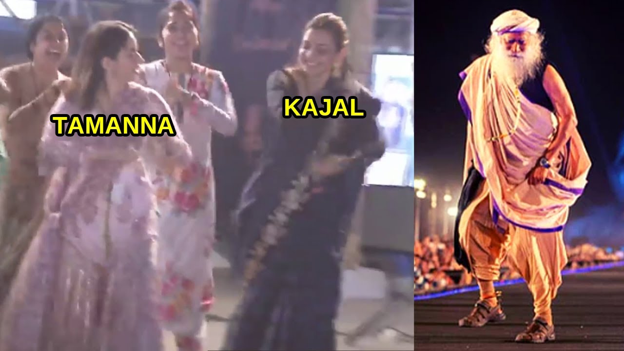 Sadhguru Dance With Kajal Agarwal and Tamanna Bhatia at Isha Foundation|Sadhguru Dance 2023