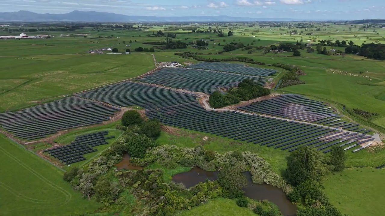 Solar Farm Construction from the Air