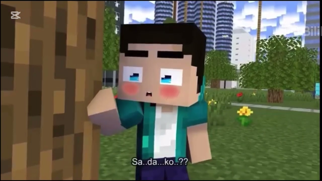 Sad love story Herobrine and Sadako by @monstercrafters7740