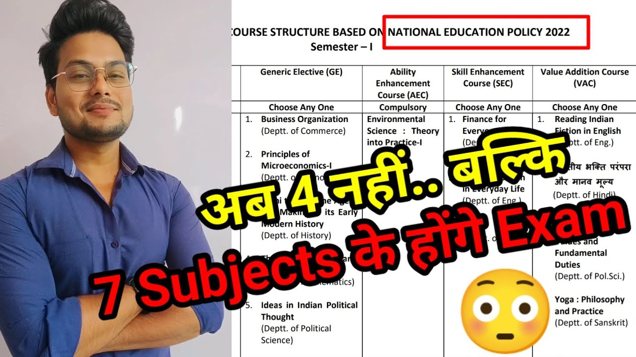 NEW COURSE STRUCTURE 2022 DU-SOL SEMESTER -1 | YSC ACADEMY