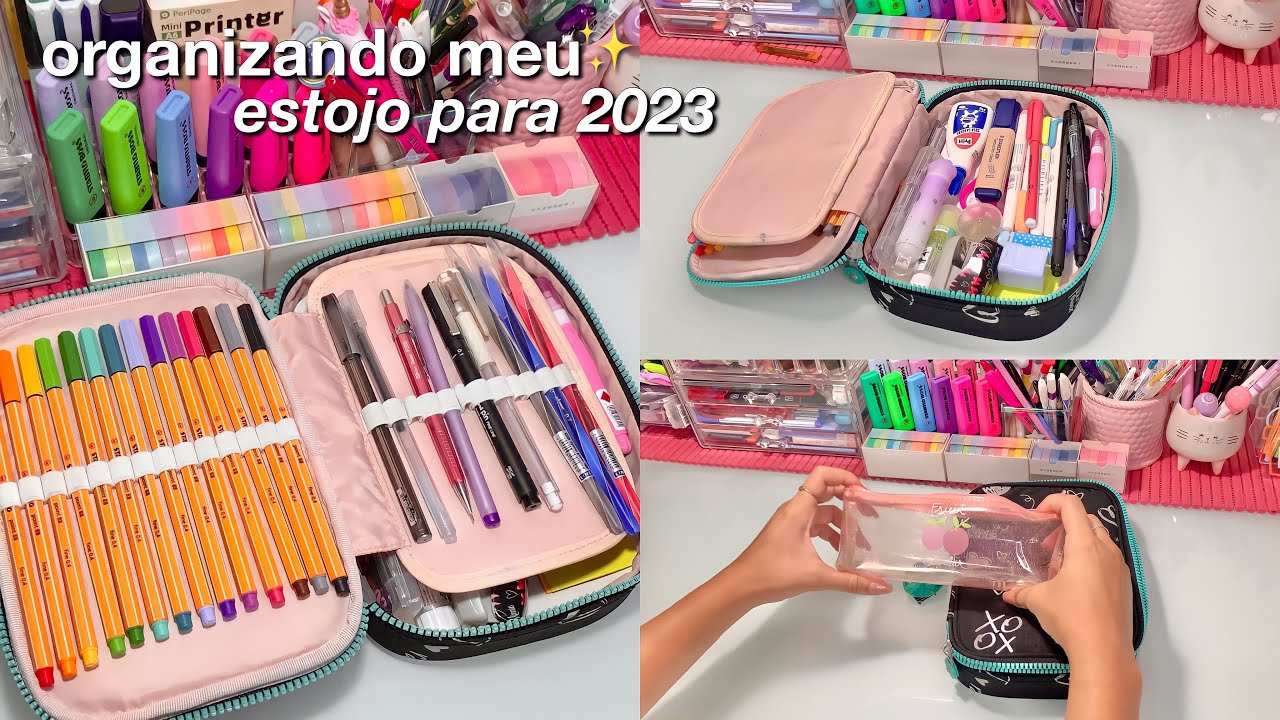 organizando meu estojo 100 pens da kipling para 2023 ✨