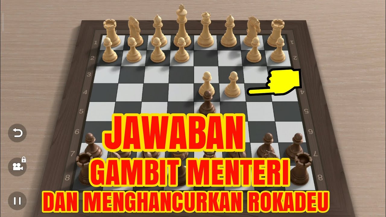CATUR HITAM Menjawab pembukaan Gambit menteri