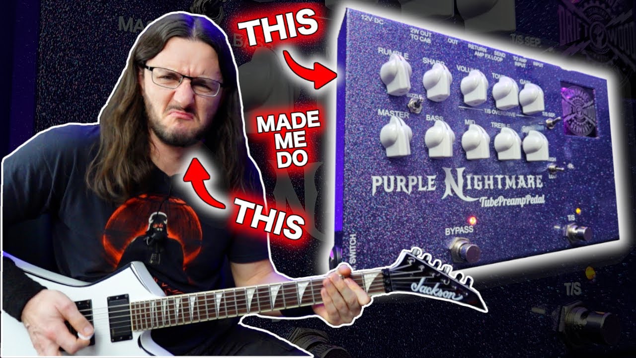 Педаль предусилителя Driftwood Purple Nightmare Tube - металл